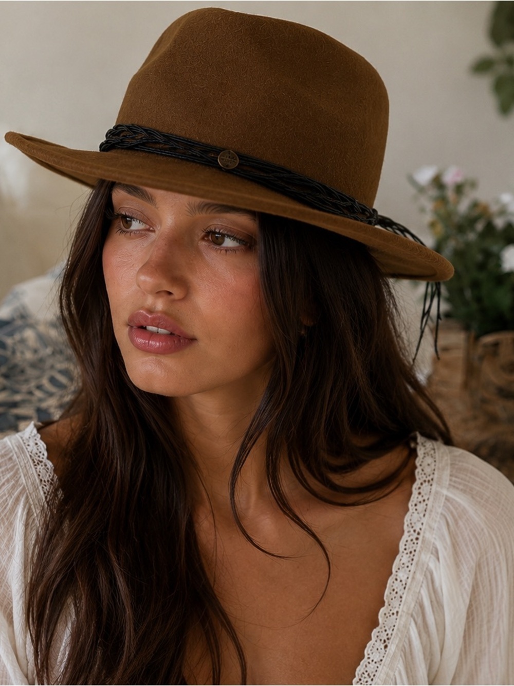 Billabong western boho  style 100% wool fedora